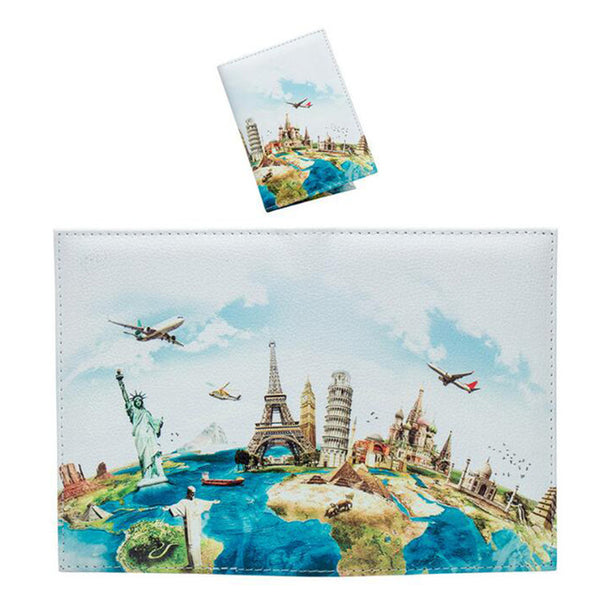 New World Trip Map Travel Passport Covers